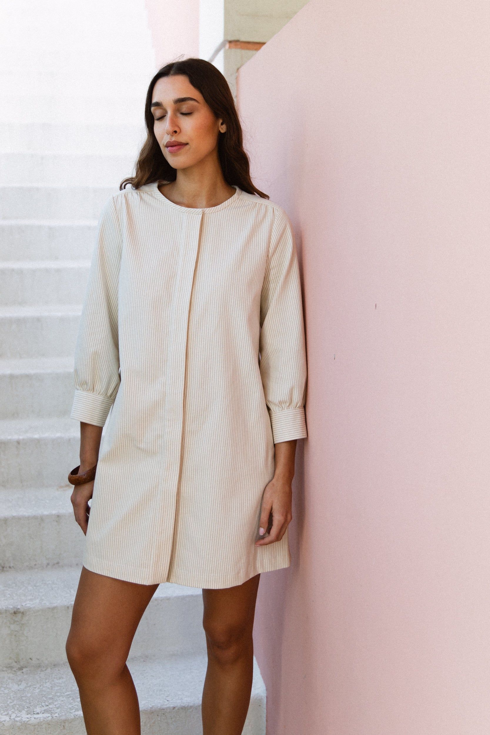 Hampton Dress | Seashell Stripe