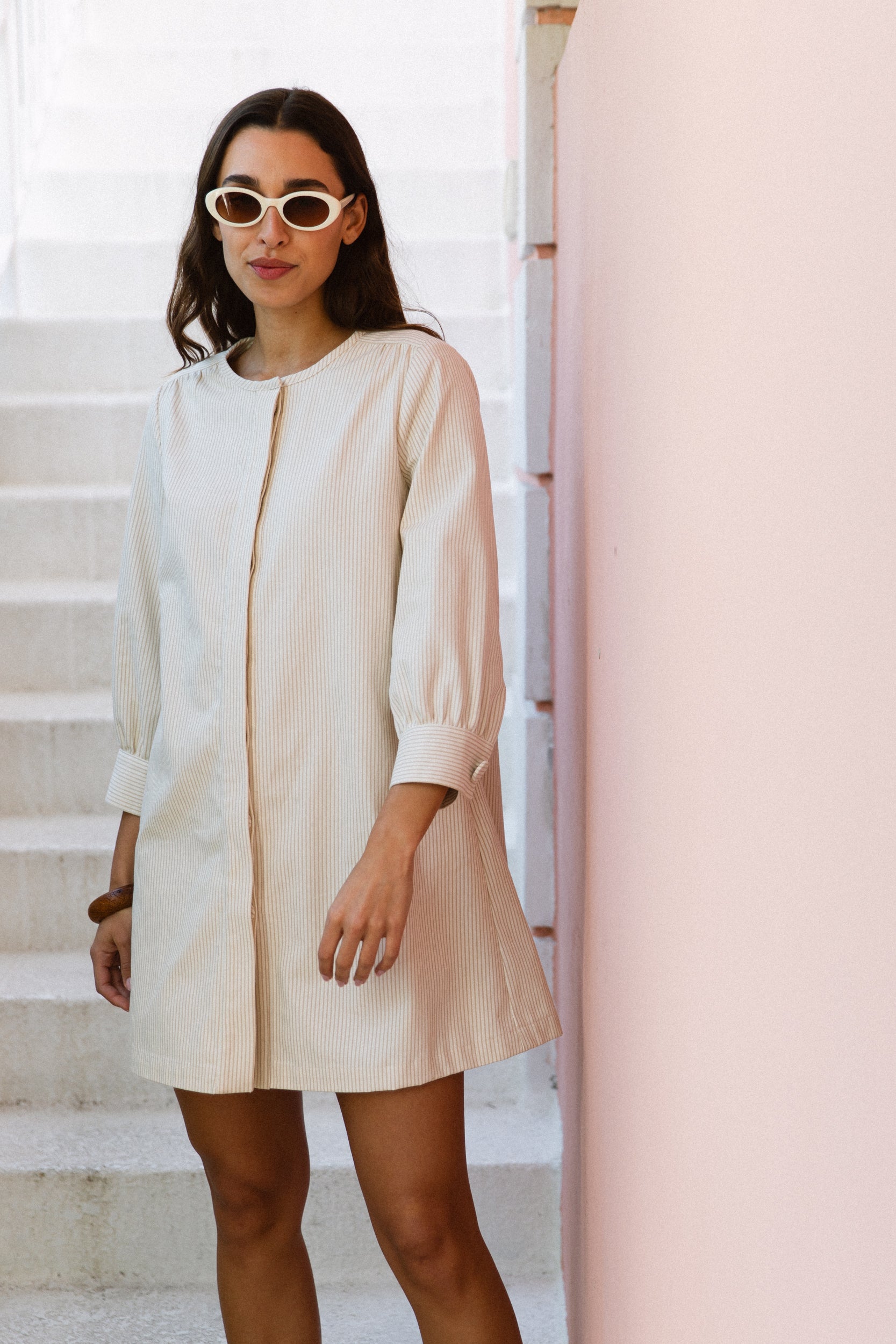 Hampton Dress | Seashell Stripe