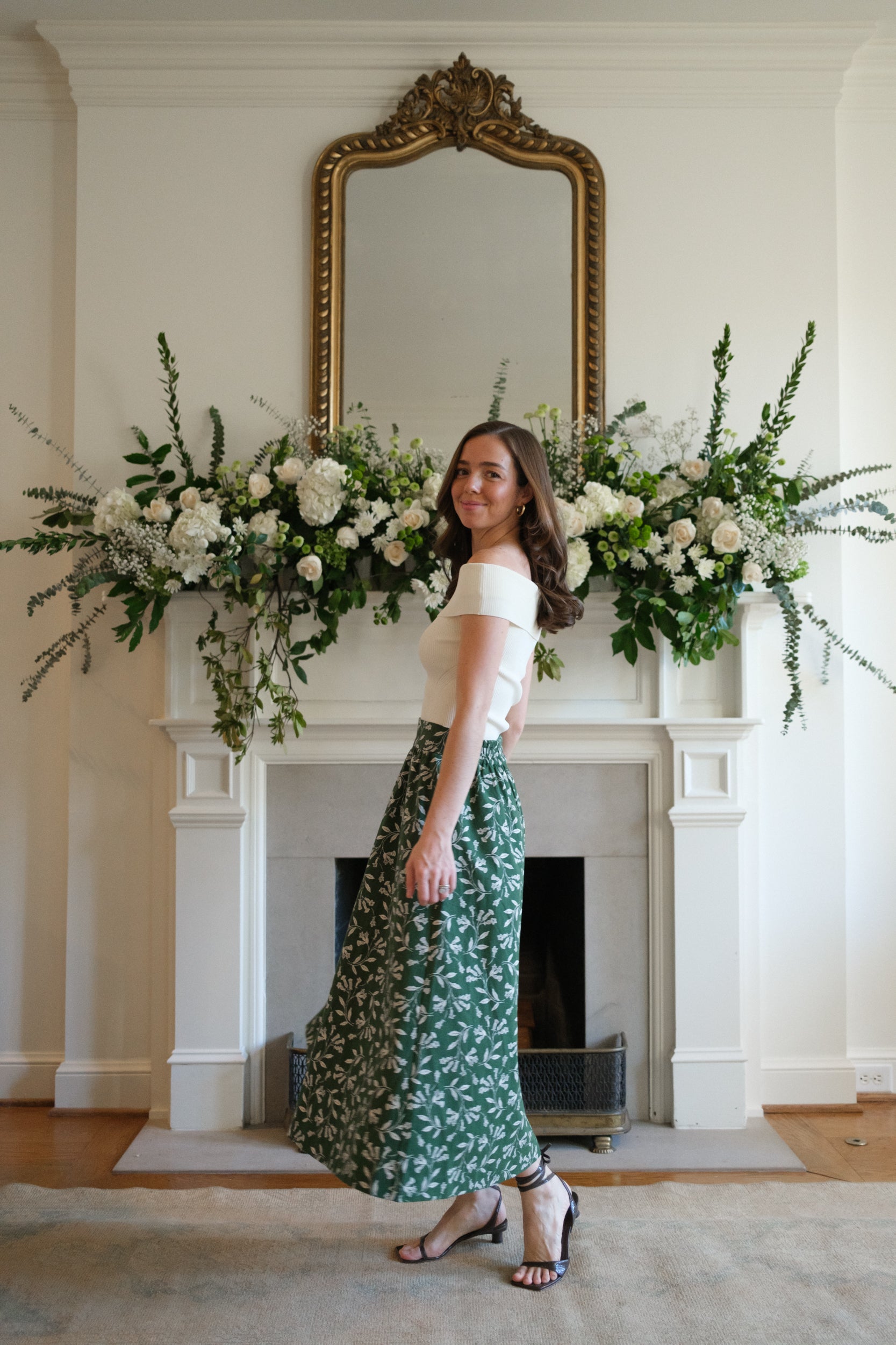 Harbor Skirt | Green Floral