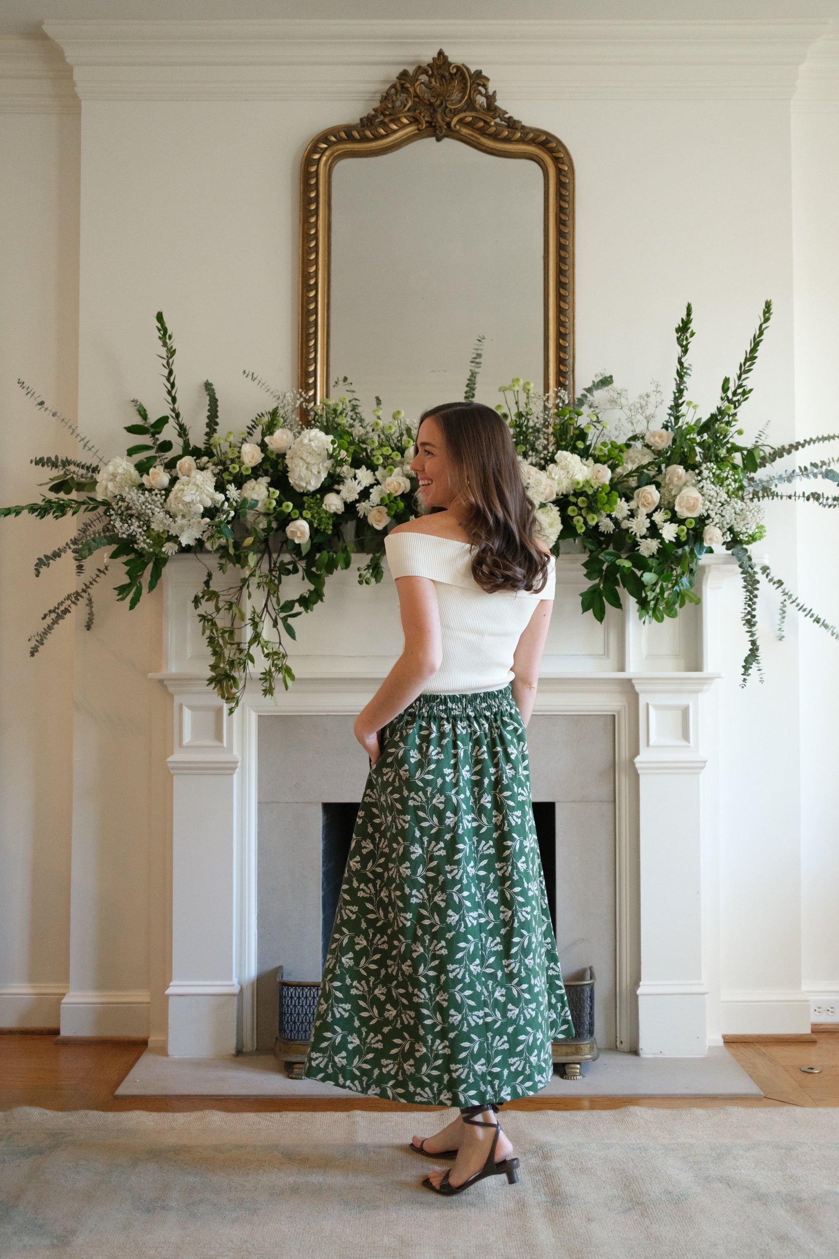 Harbor Skirt | Green Floral